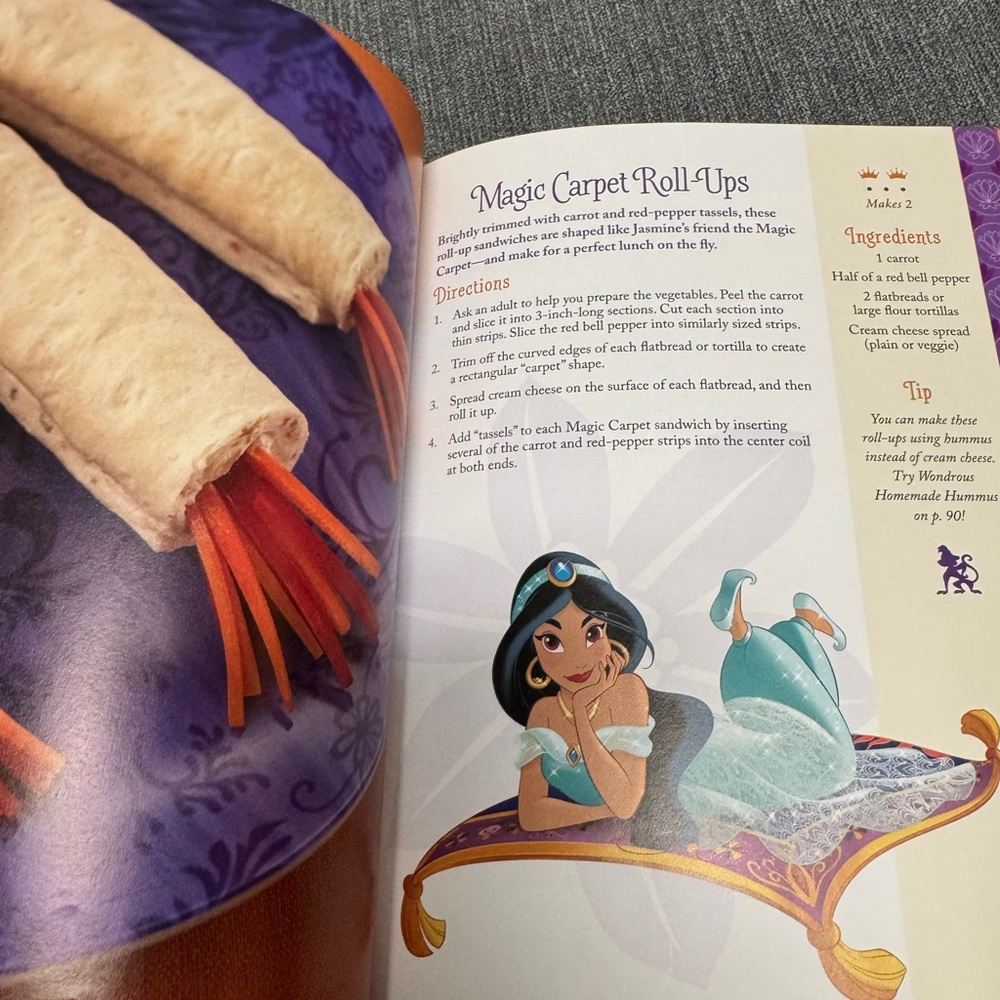 Disney Princess Cookbook with Purple and Cream Accents - Picture 3 of 8